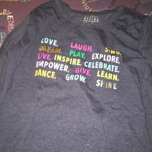 A long sleeve bed shirt